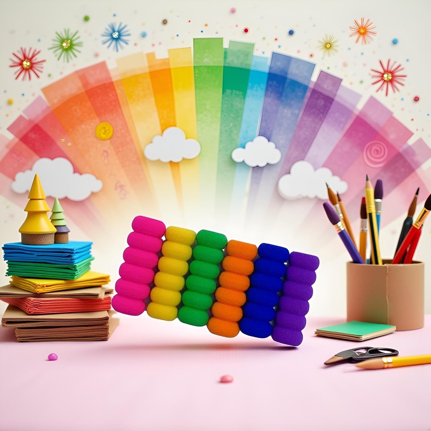 10Pcs Random Color Soft Foam Pencil Grips, Pen Grippers for Diamond Painting Pens Drill Pen, Pencil Cushion Drawing Pens for Drawing Writing Kids Toddlers โ image 2