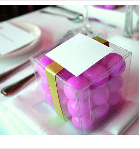 10 Pack of 8cm Square Cube - Product Showcase Clear Plastic Shop Display Storage Packaging Box — image 6