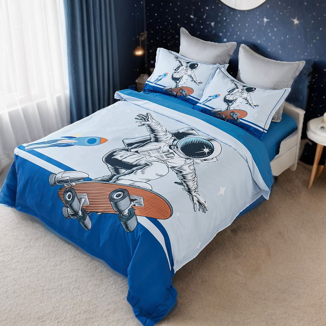 Astronaut Kids Quilt Cover Set - Double Size — image 2