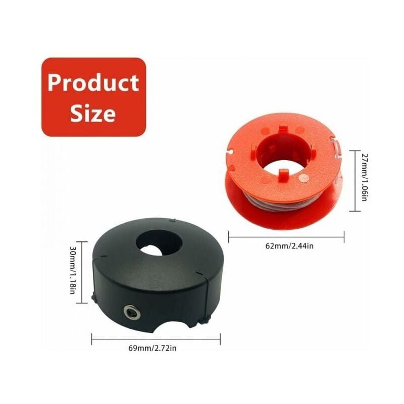 Bosch Art 23 26 30 Easytrim & Combitrim Wire Spool, 8M x 1.6mm, F016800175 (3 Spools + 1 Cover) โ image 4