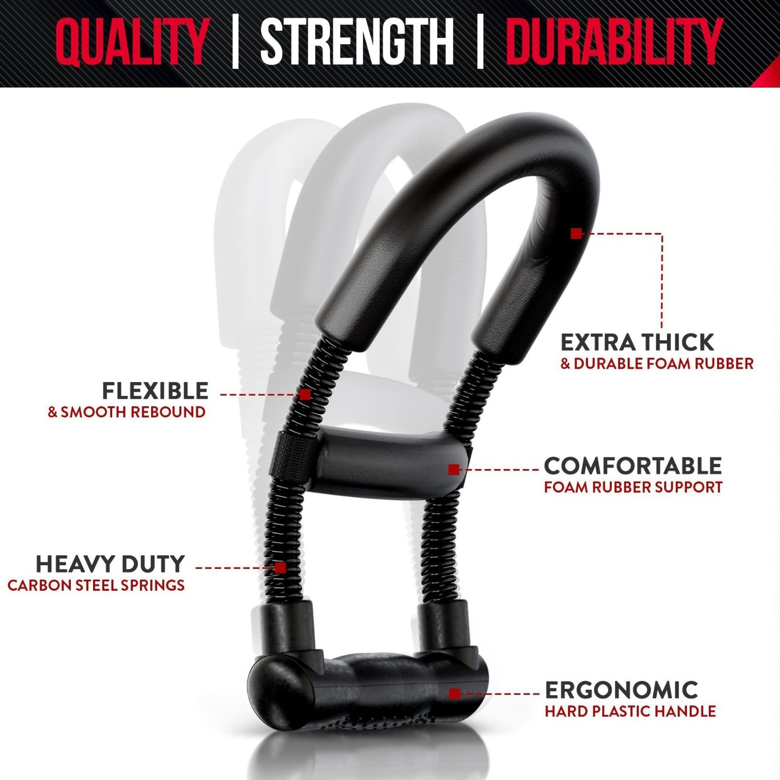 Adjustable Wrist Strengthener & Grip Trainer, Heavy-Duty Forearm Workout Equipment for Athletes & Injury Recovery, Ergonomic Fitness Tool Black — image 3