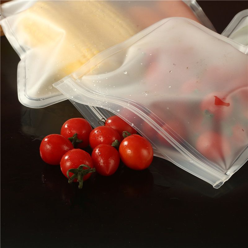 Reusable Food Storage Bags,Silicone Food Bag Reusable Sandwich Bags Kids Snack Bags,4 Pack Leakproof Bag Freezer Bags — image 2
