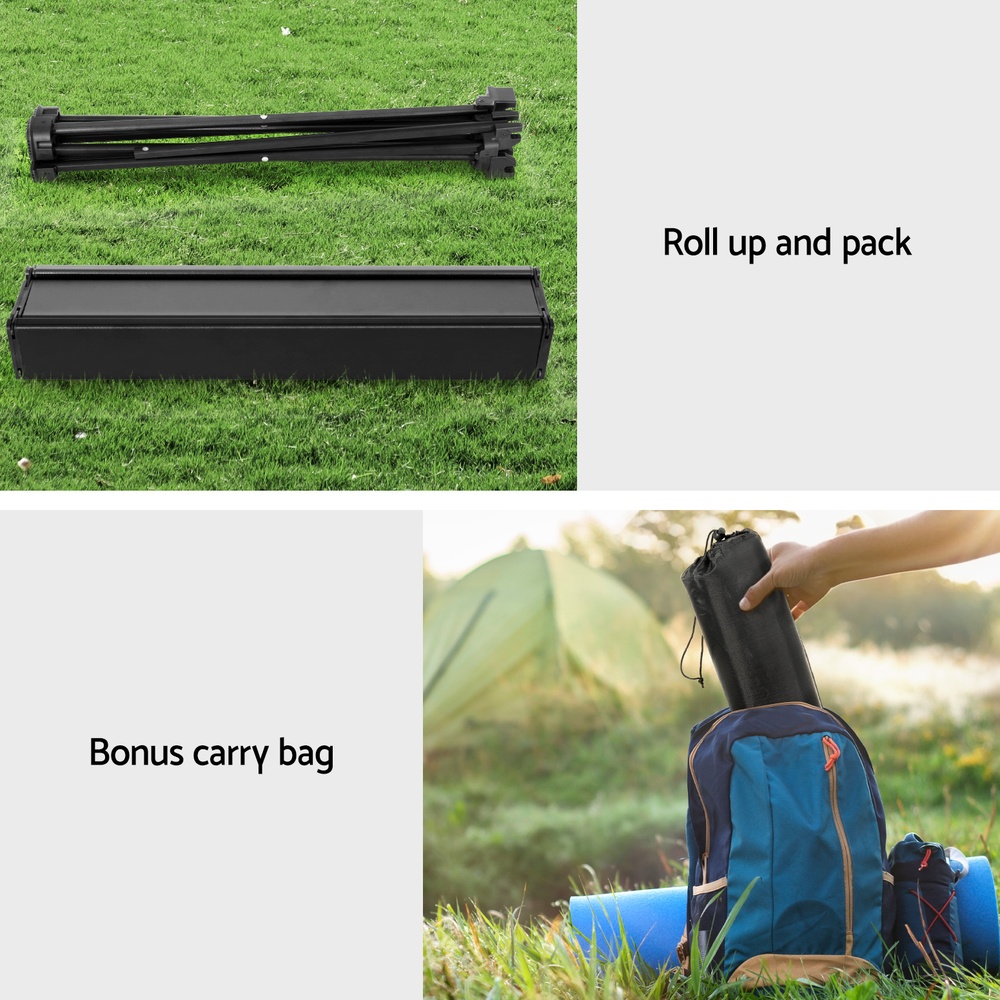 Weisshorn Folding Camping Table 40CM Roll Up Outdoor Picnic BBQ Aluminium Desk — image 6
