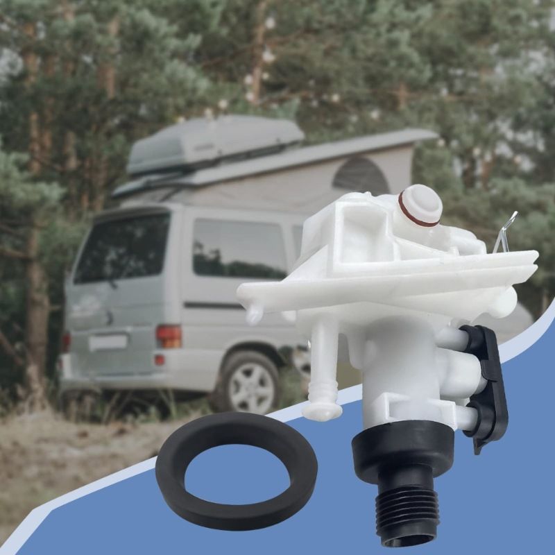 New Upgraded Toilet Water Valve Replacement Kit Trailer Toilet Water Valve Assembly for Toilet Parts — image 3
