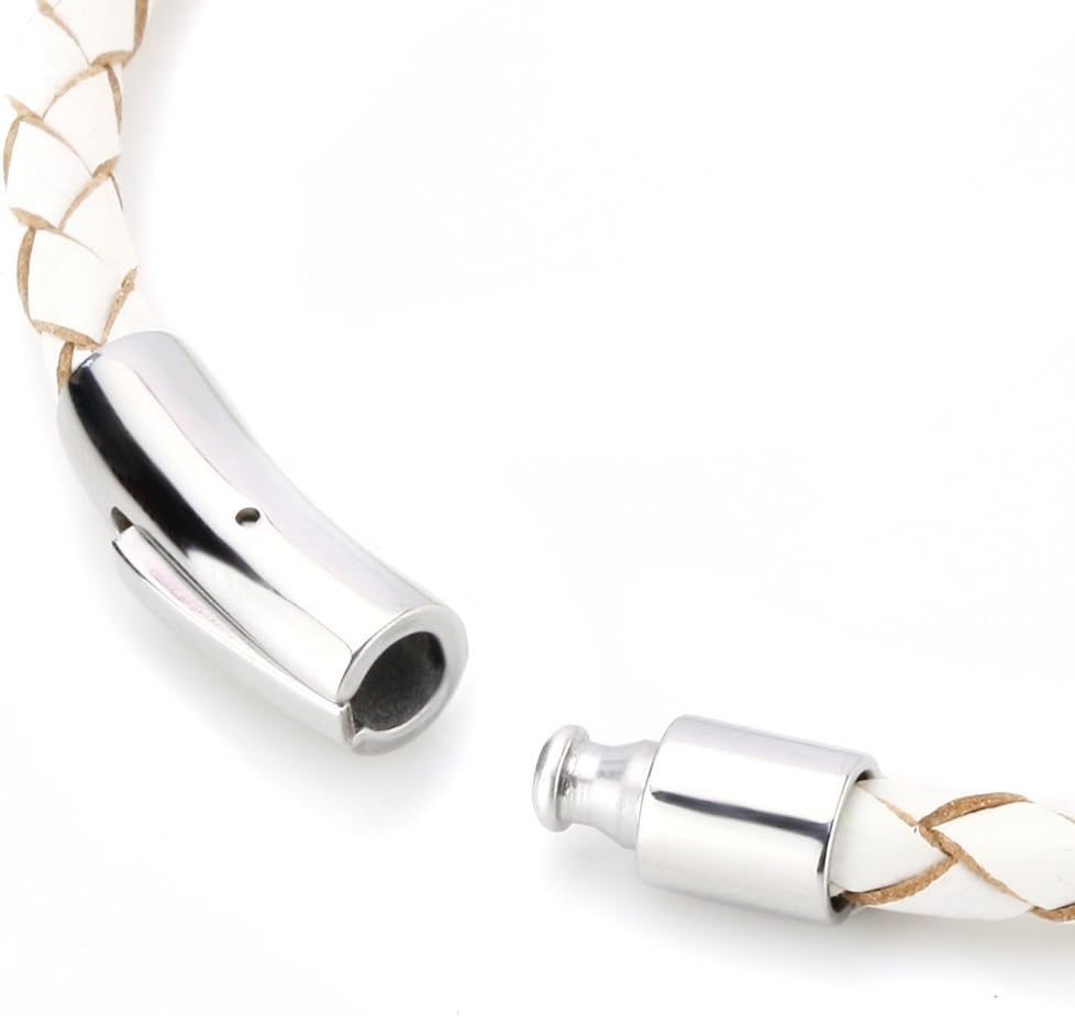 Cord Ends for Jewelry Making Leather End Caps Steel Clasp for Necklace Bracelet (2pcs / Pack, 3mm Round Cord) โ image 3