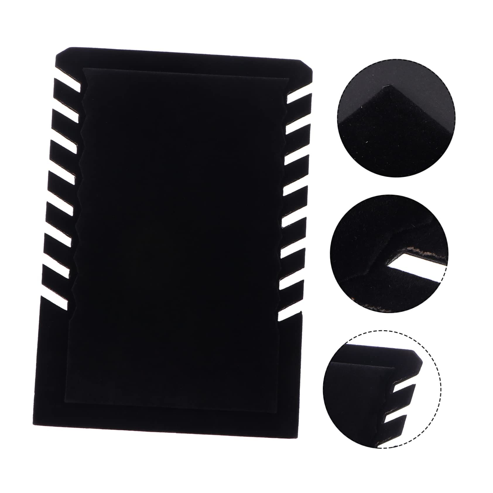 2Pcs Multiple Pendant Necklace Display Stand Jewelry Organizer Rack for Chains and Pendants Elegant Desktop Jewelry Showcase ( flat top black) — image 2