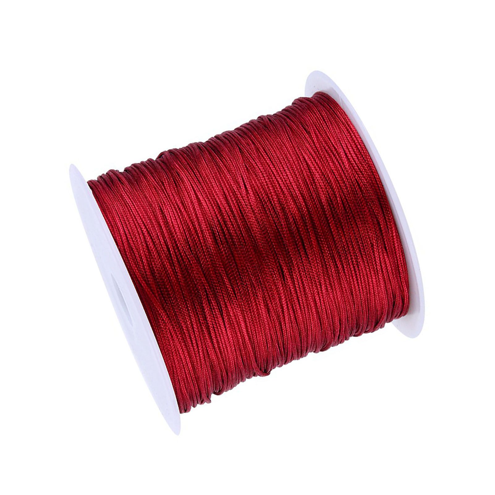 100M X 0.8mm Nylon Chinese Knot Cord Rattail Macrame Thread String Burgundy — image 6