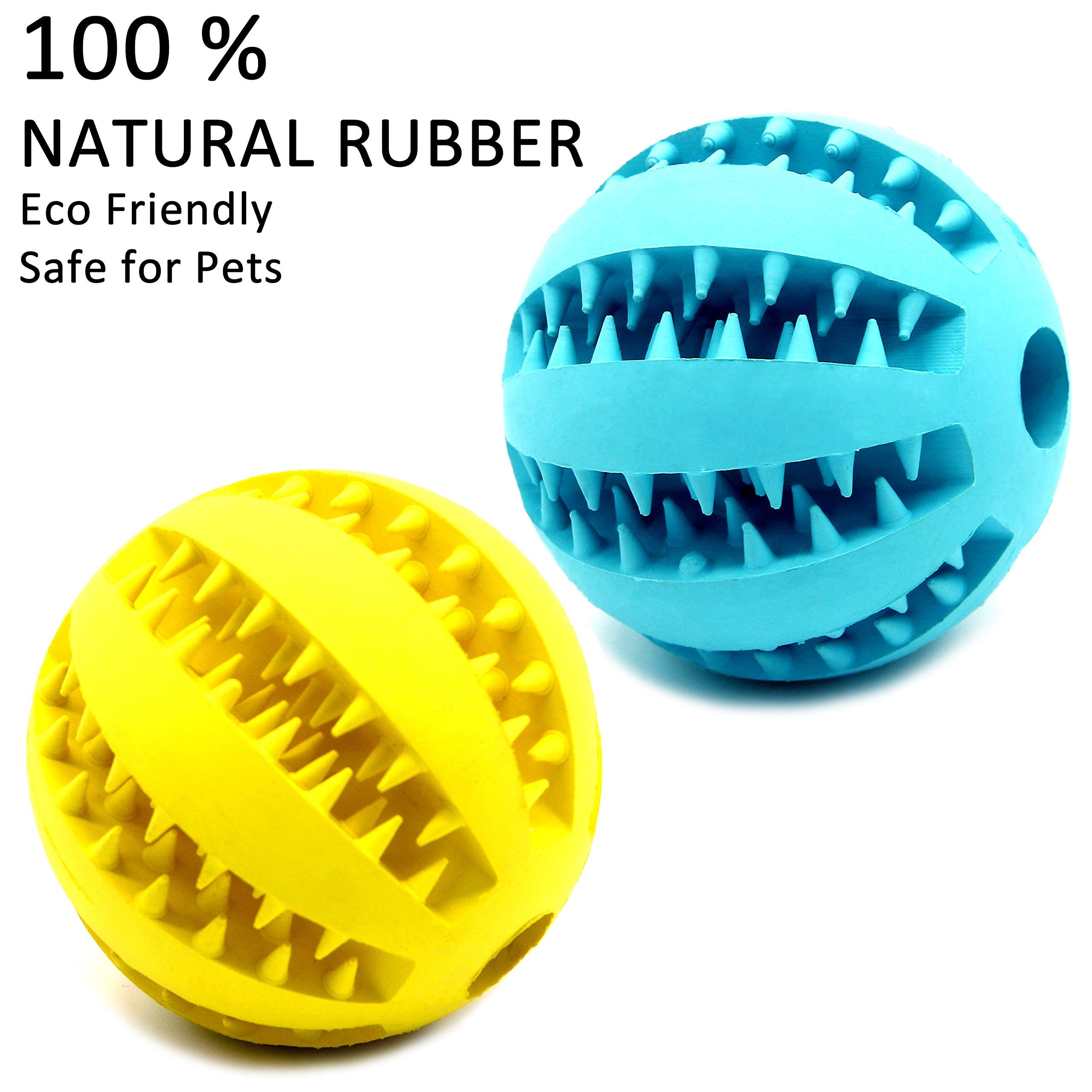 2 Pack Dog Ball Toys for Pet Tooth Cleaning, Chewing, Fetching, Treat Ball Food Dispensing Toys (Small 2 Inch) — image 5