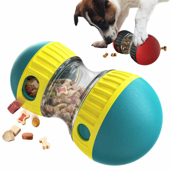 Red Interactive Dog Slow Feeder Toy - Food Dispenser Ball for Healthy Digestion — image 2