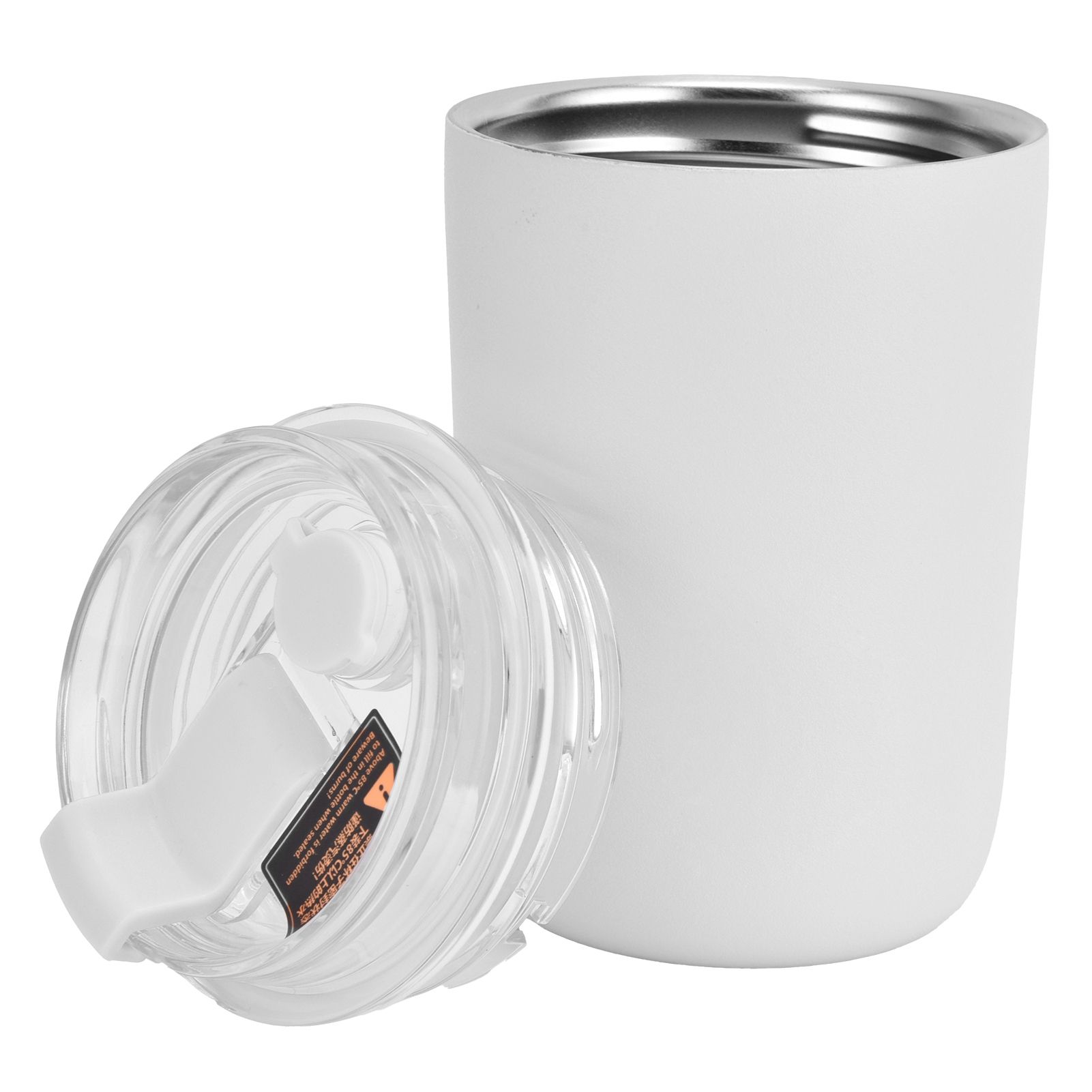 280ml Coffee Cup Household Portable Large Capacity Silicone Stainless Steel Vacuum Flask for Birthday GiftWhite โ image 6