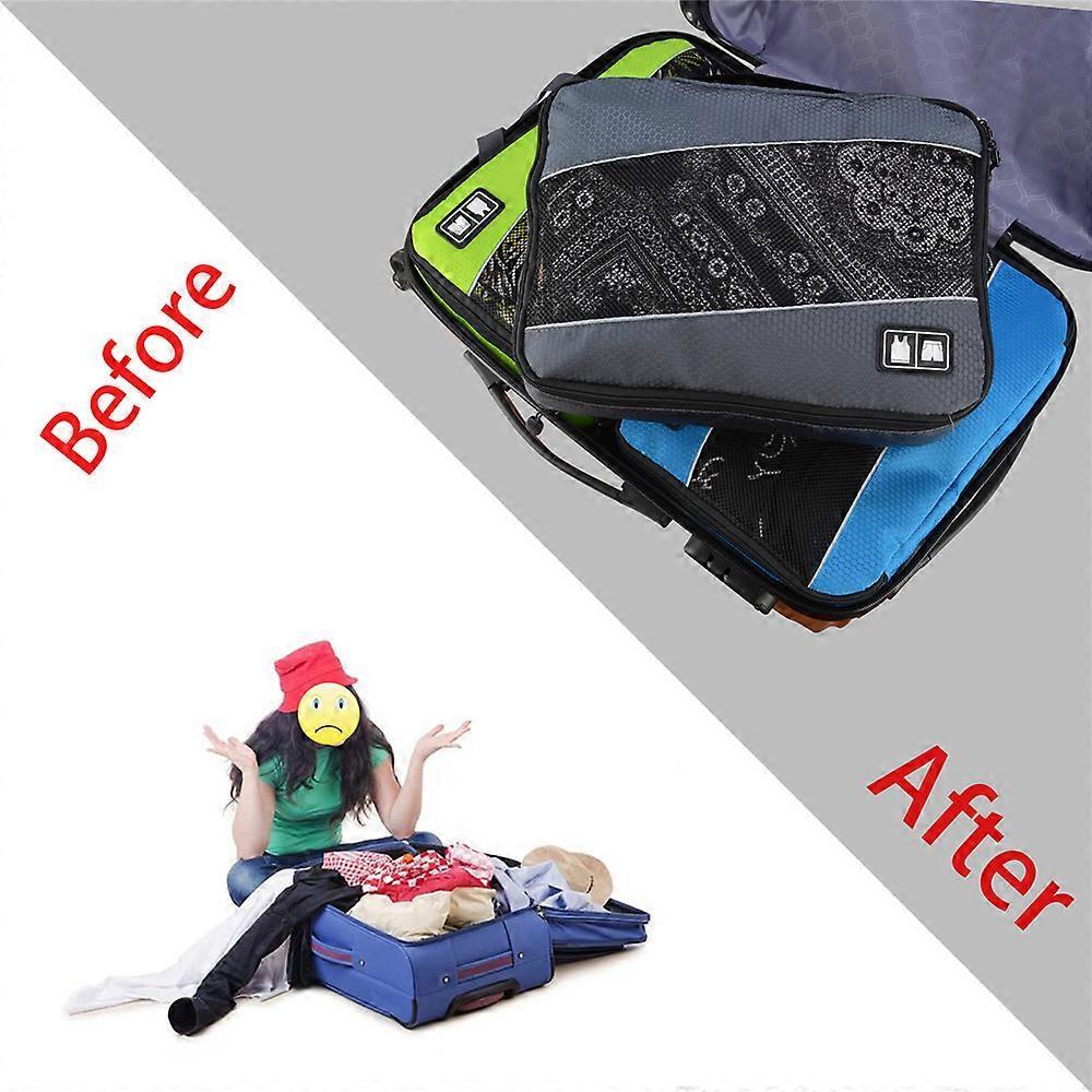 3pcs Lightweight Mesh Packing Cubes for Suitcase Organizer Bags Set — image 3