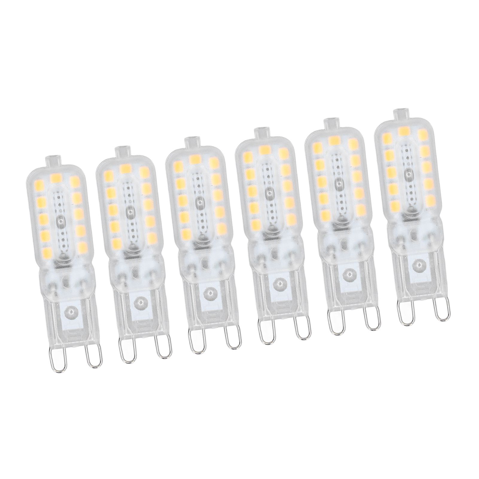 6pcs G9 LED Bulb 5W Transparent Cover 22LED Dimmable G9 Light Bulb for Ceiling Light Wall Light Table Light Warm White 220-240V โ image 3