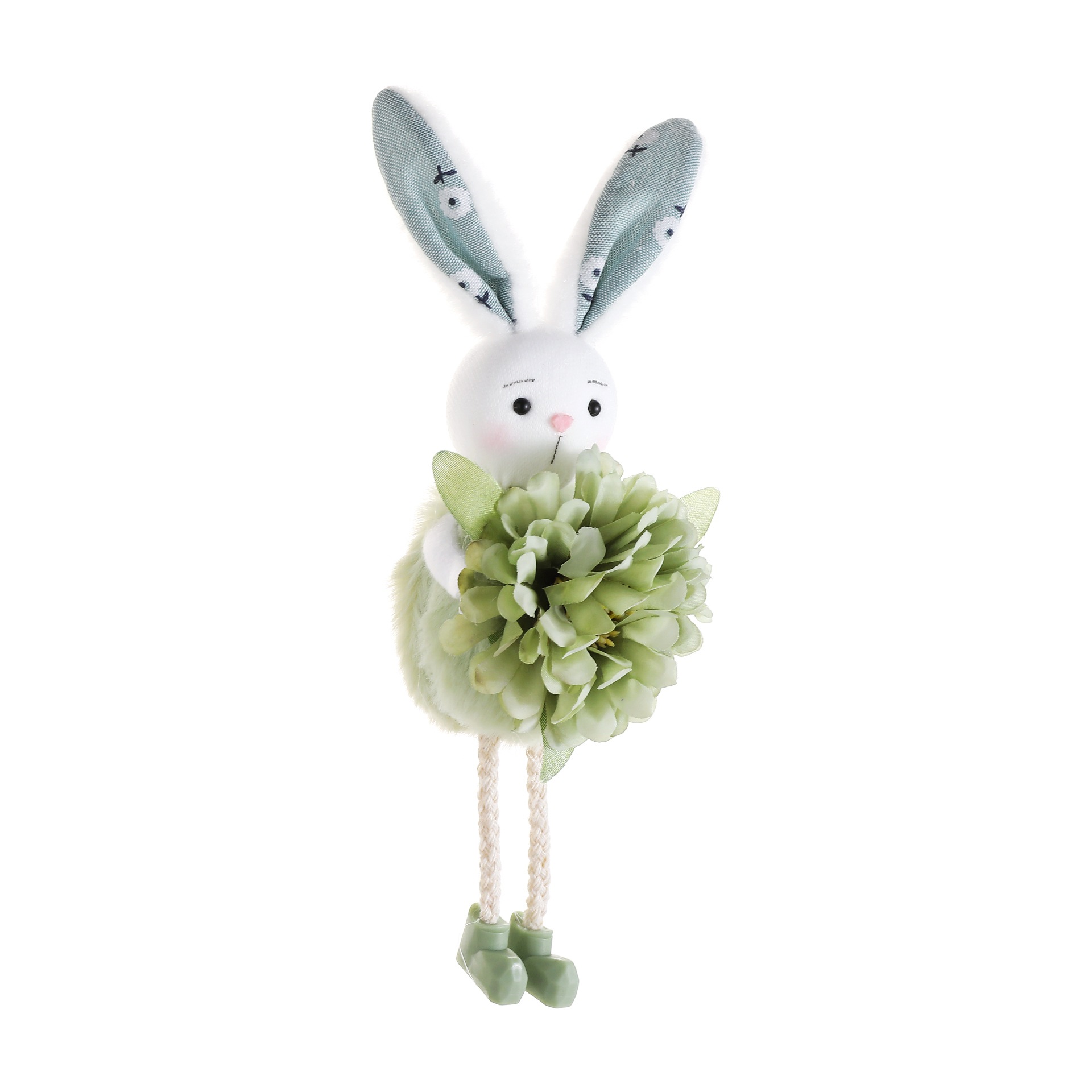 Green Easter Bunny Flower Hanging Decoration for Home, Garden or Party Scene