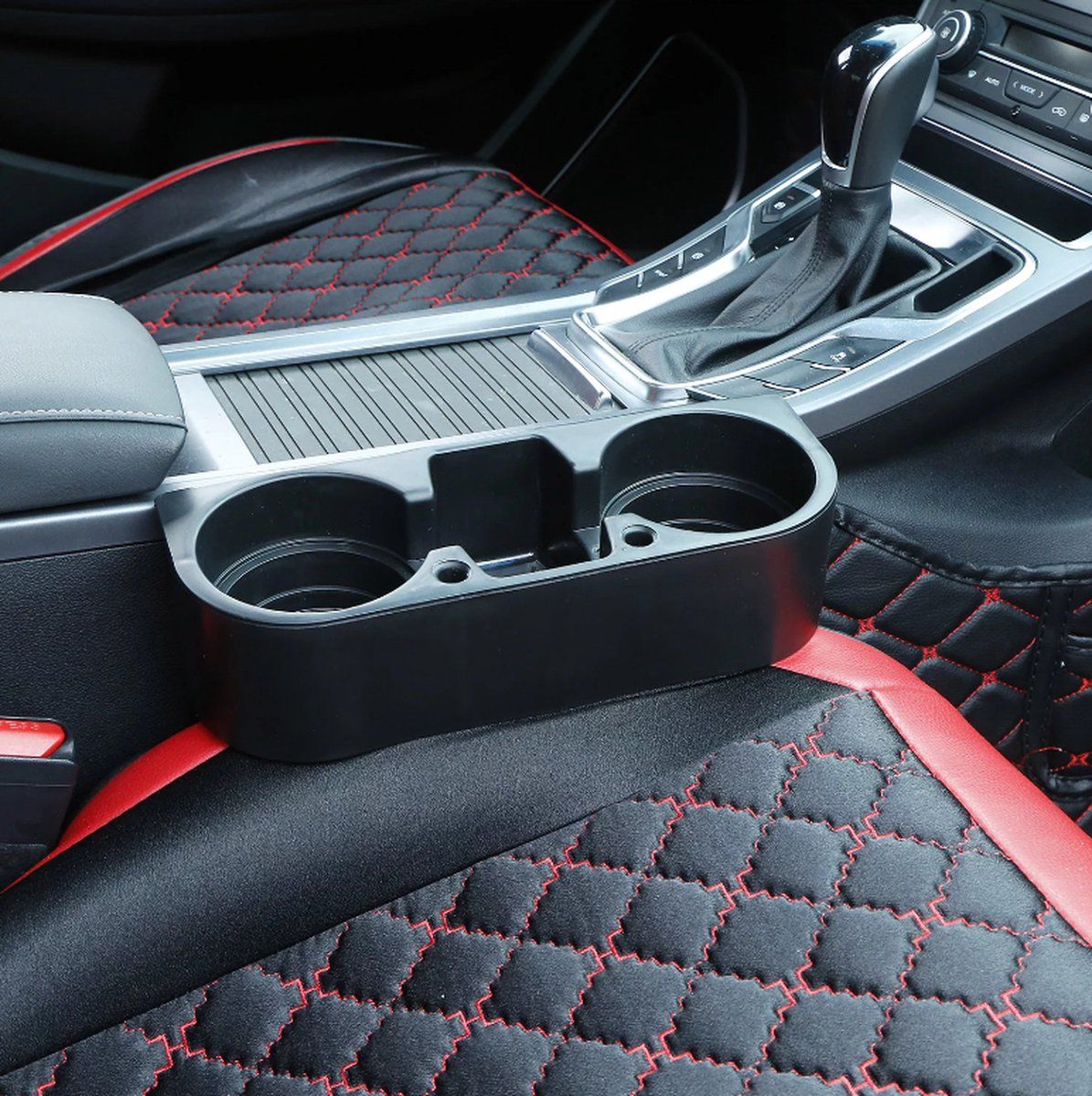 Car Cup Holder Organizer, Space-Saving Storage Insert for Drinks, Phones and Small Items in Cars, SUVs and Trucks, Black — image 5
