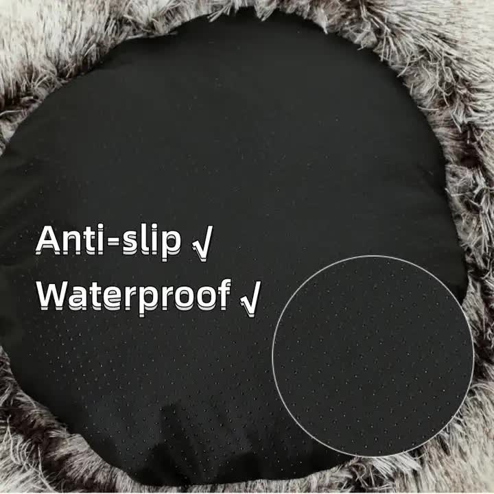 Cozy Green Plush Hooded Pet Bed - Ultra Soft Long Fur Cave Bed for Small Pets 50cm โ image 3