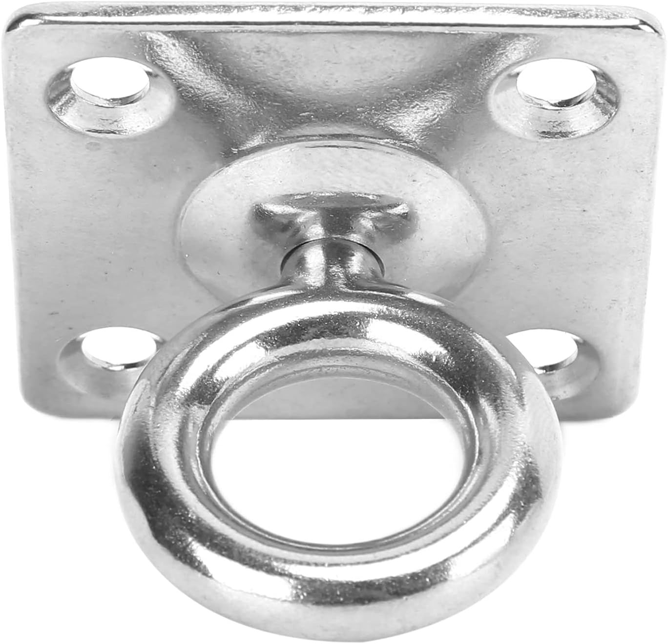 3pcs Stainless Steel Fixed Eye Plate Hooks for Ceiling and Wall Mounting Square Shaped Clip for Hammocks Heavy Duty Metal Suspension Hanger(6mm) — image 5