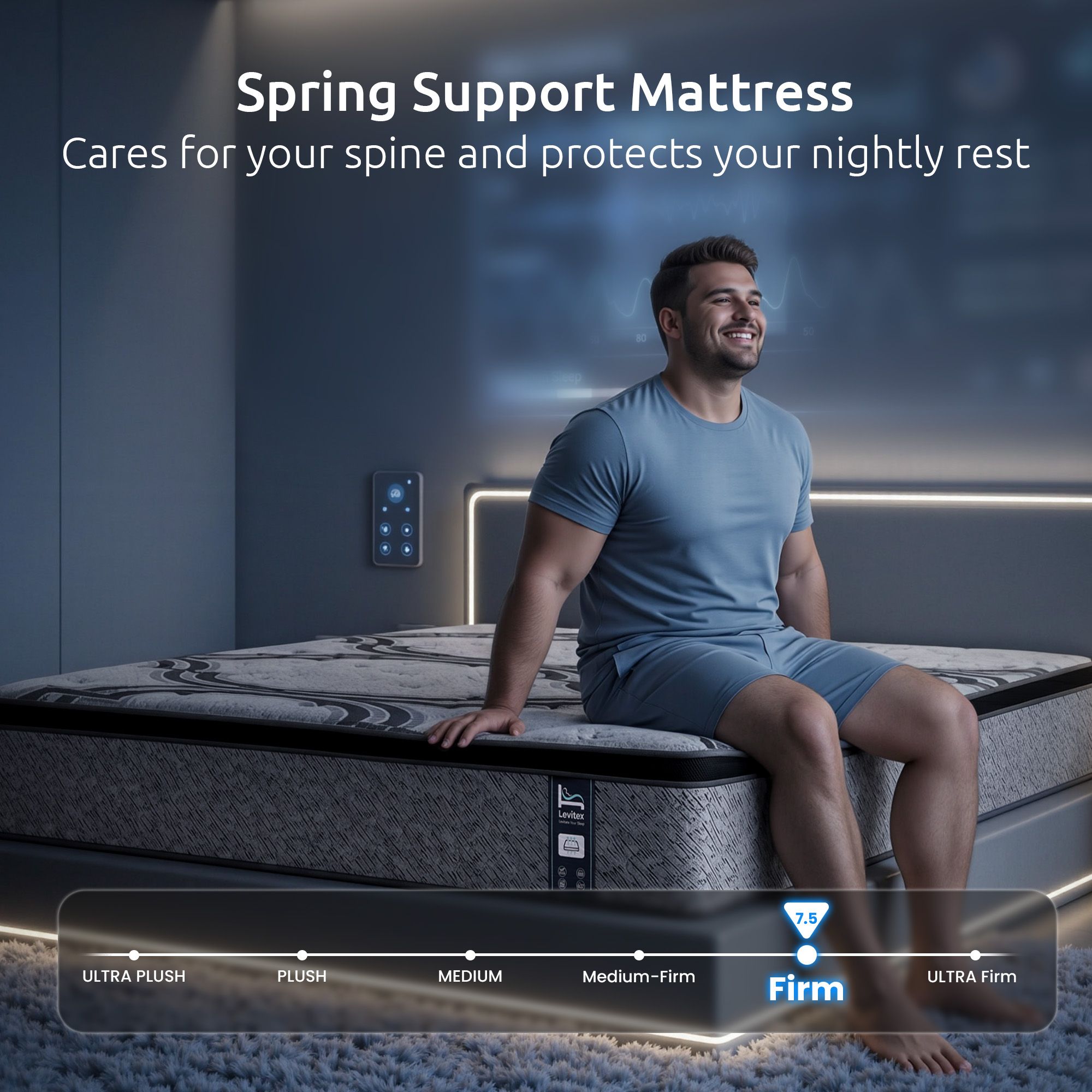 Levitex King Mattress 34 cm 5-Zone Pocket Spring with Latex & Memory Foam or Extra Lumbar & Shoulder Support — image 3