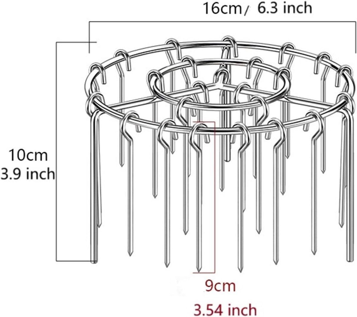 Stainless Steel Air Fryer Skewer Rack, Vertical BBQ Kebab Holder with 360 Degree Air Circulation, 16 x 10 cm for Oven Cooking โ image 5