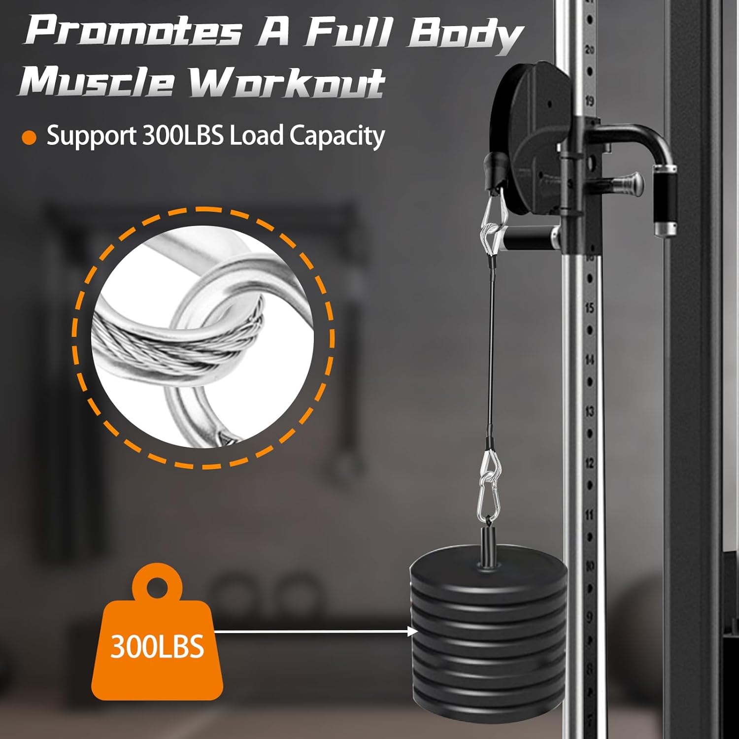 Cable Attachments for Gym, 2PCS Gym Cable Extension Compatible with Gym Accessories, Gym Cable Machine for LAT/Tricep Pull Down, Leg Extensions Machine โ image 5