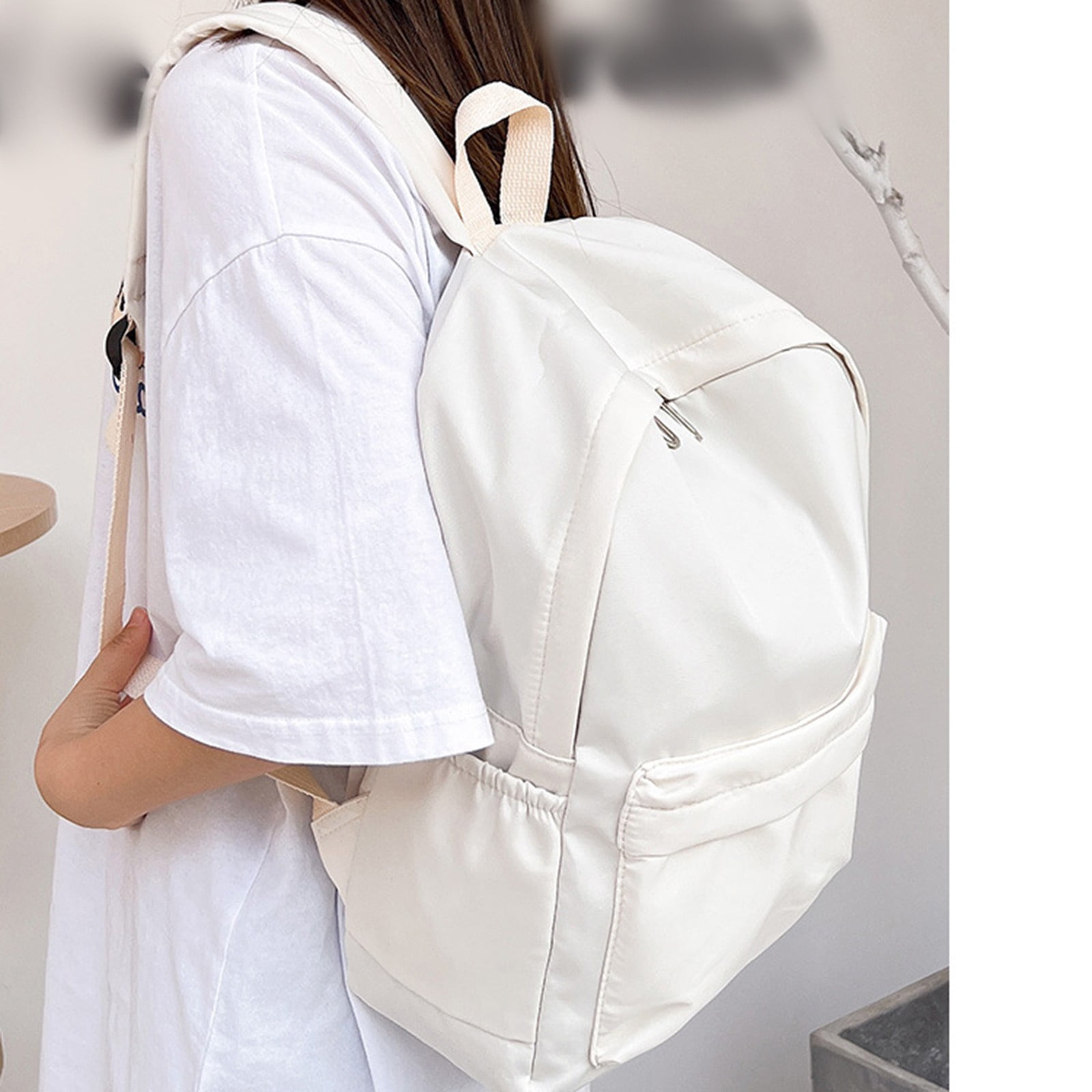 1 Piece Travel Backpack, Cute Custom BookBag with Detachable Bear, Travel Backapck for Women, Men Casual Laptop, White, 21.8 × 27.9 cm — image 5