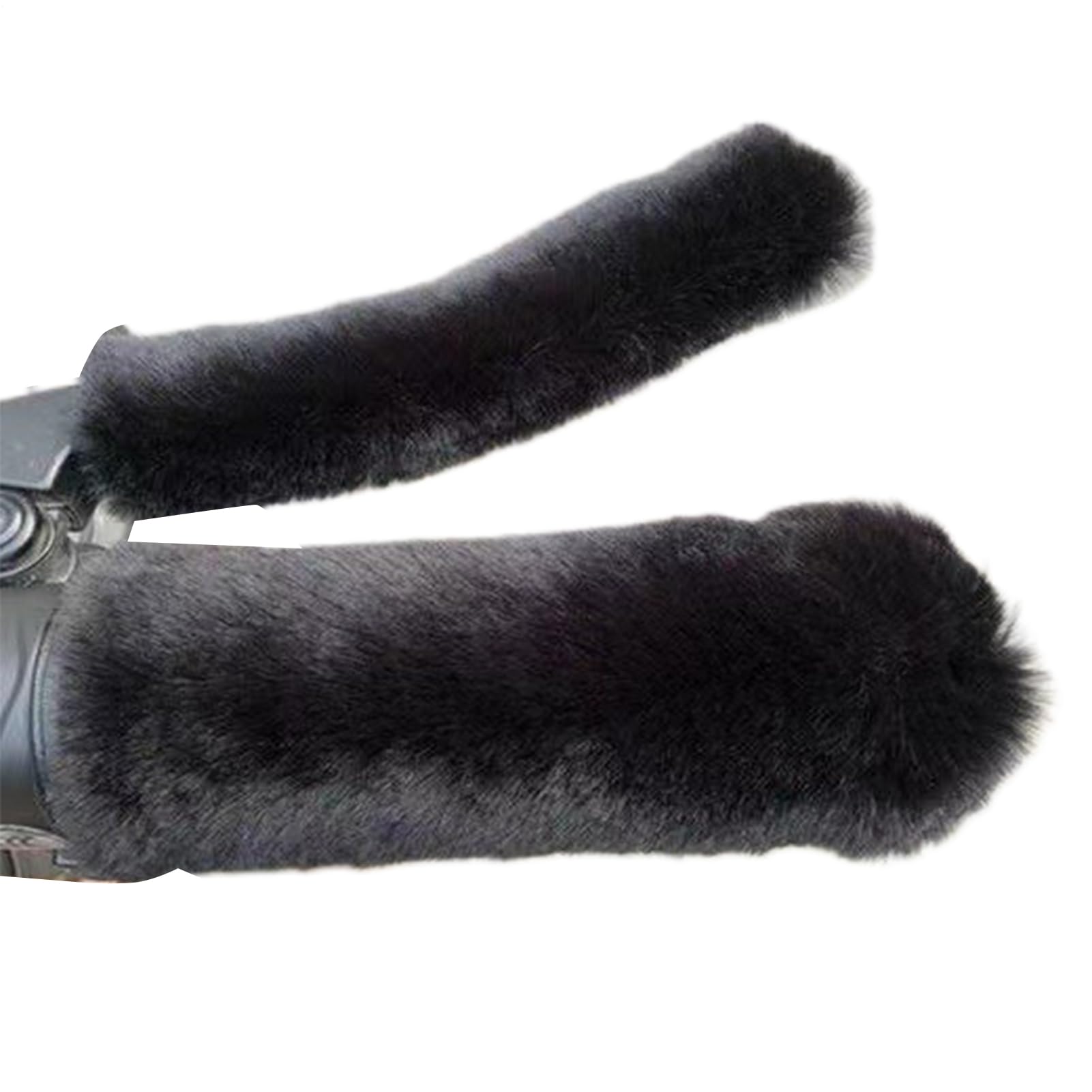 2 Pieces Winter Motorcycle Handlebar Muffs with Soft Warm Lining for Scooters, Mopeds and Bikes, Windproof Hand Protection, Black
