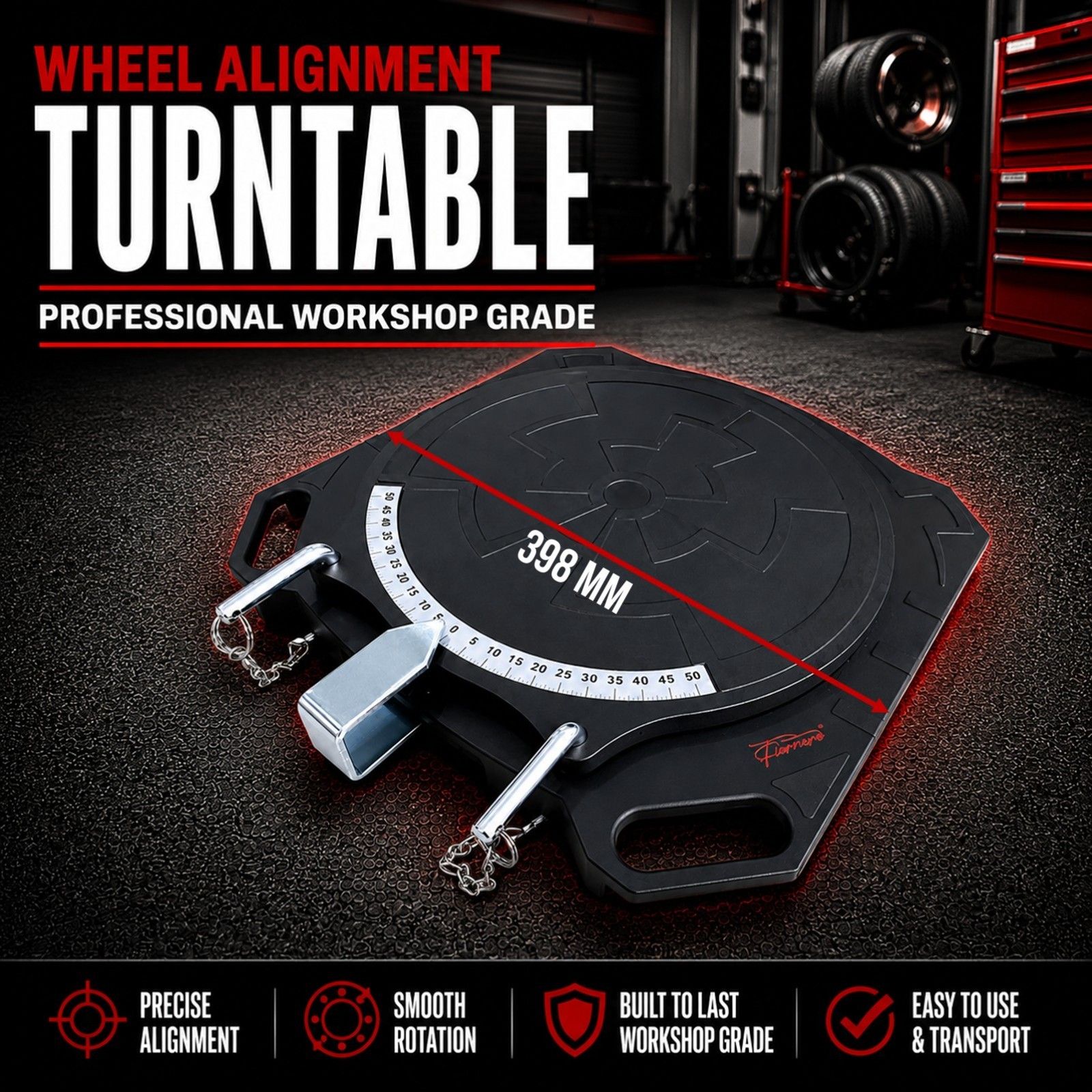 2 pc Aluminum Wheel Alignment Turntable Pair 360° Rotating Turn Plate 2 Ton — image 6
