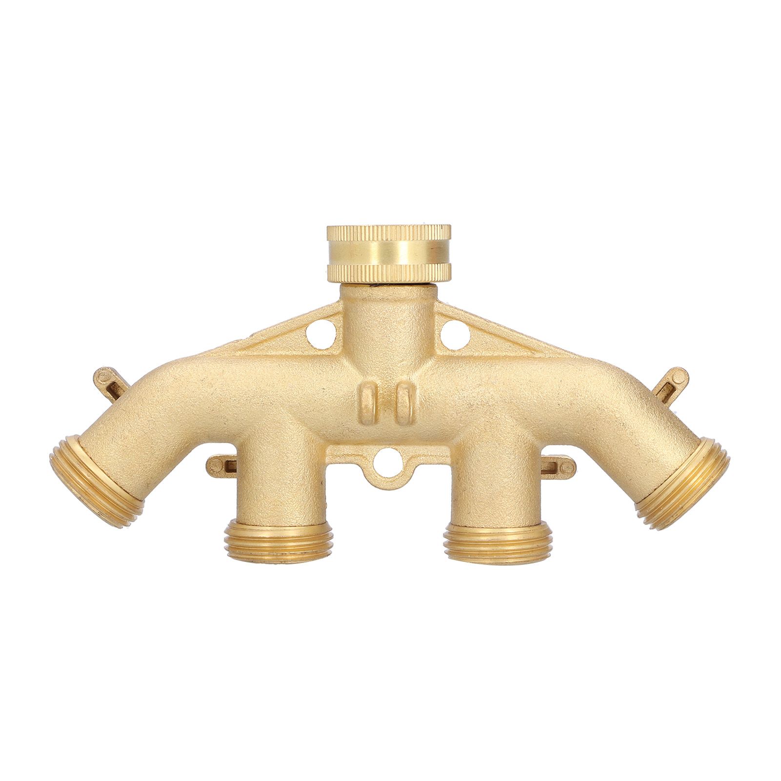 G3/4 4 Way Hose Splitter Brass Garden Hose Faucet Adapter Joint Connector Irrigation Accessory โ image 2