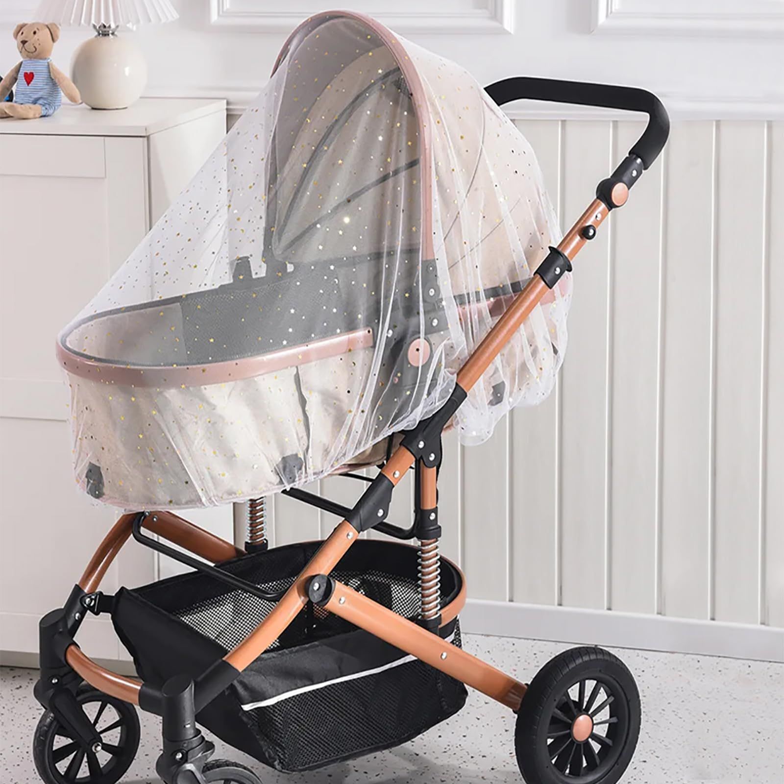 Mosquito Net for Stroller, Baby Pram Net Portable Stroller Netting Cover Perfect Bug Net for Strollers, Bassinets, Mini Crib — image 2