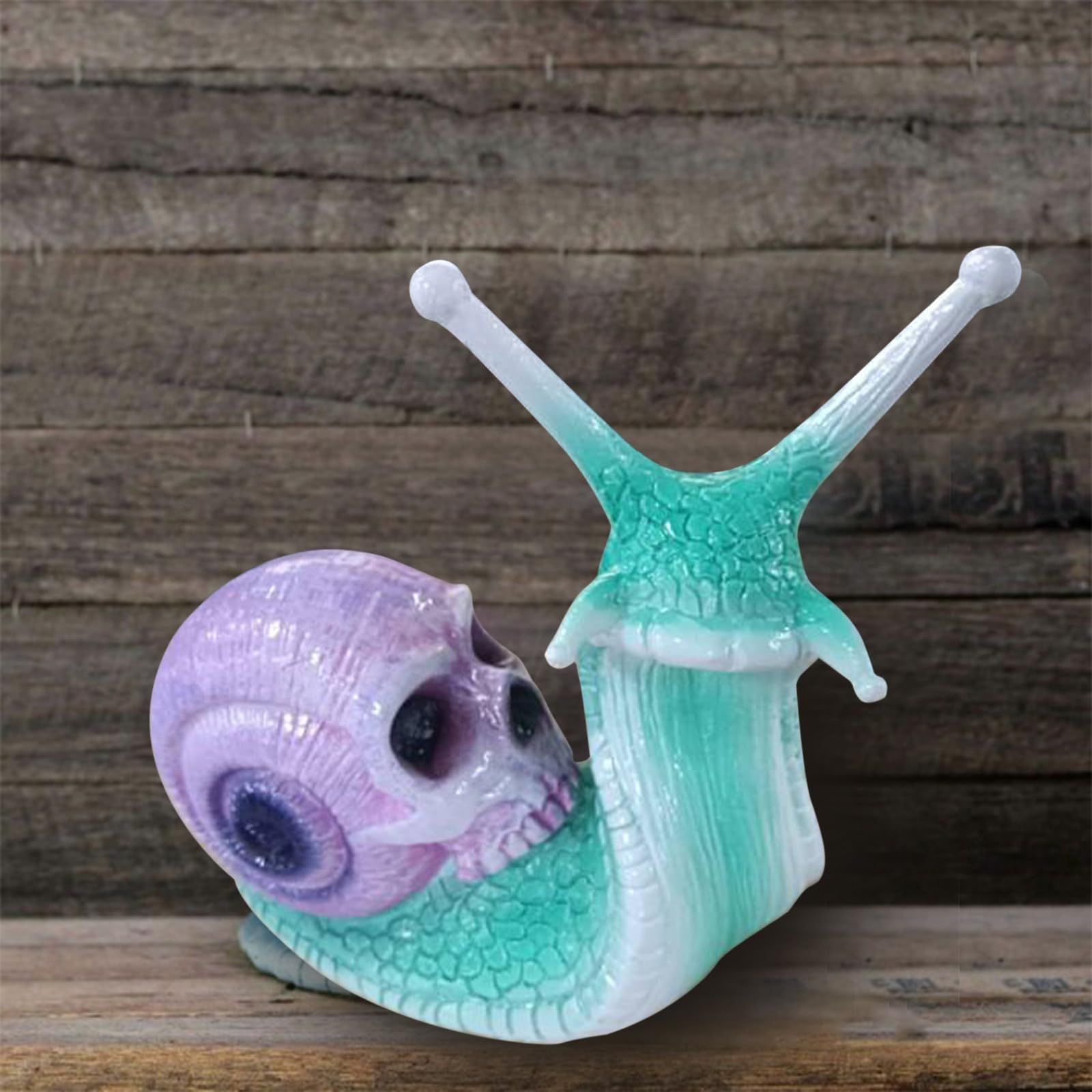 Halloween Scary Snail Sculptures,Garden Home Decoration Model Yard Lawn Figurine Outdoor Housewarming Decor — image 3