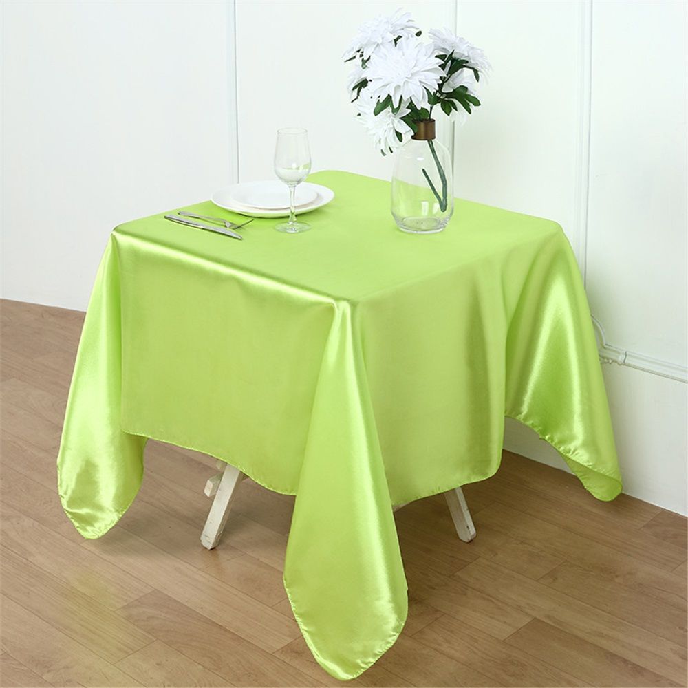 85inch/215cm Tablecloth Overlay, Green Square Tablecloth Cover, Wrinkle-Free Table Cover, Stain-Resistant Fabric for Party, Wedding, Banquet Table Decoration โ image 3