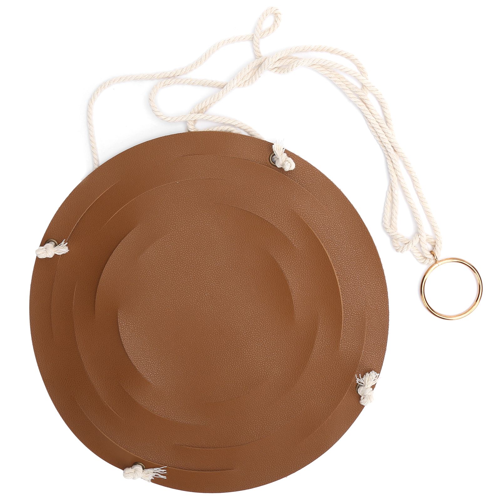 PU Leather Flower Pot Display Holder Succulent Hanging Basket Planter DecorationL Brown โ image 4