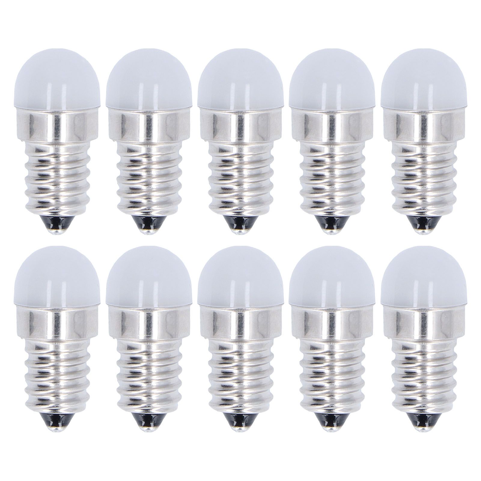10pcs E14 Bulbs Energy Saving Warm White Light LED Small Bulbs for Ceiling Lamp Wall Lamp 500lm 1.5W 24V