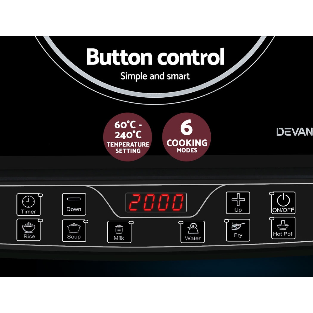 Devanti Induction Cooktop 30cm Portable Cooker โ image 6