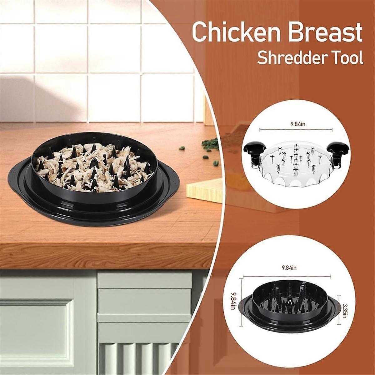 Chicken Shredder Tool - Non-Slip Base & Handles for Easy Shredding — image 2
