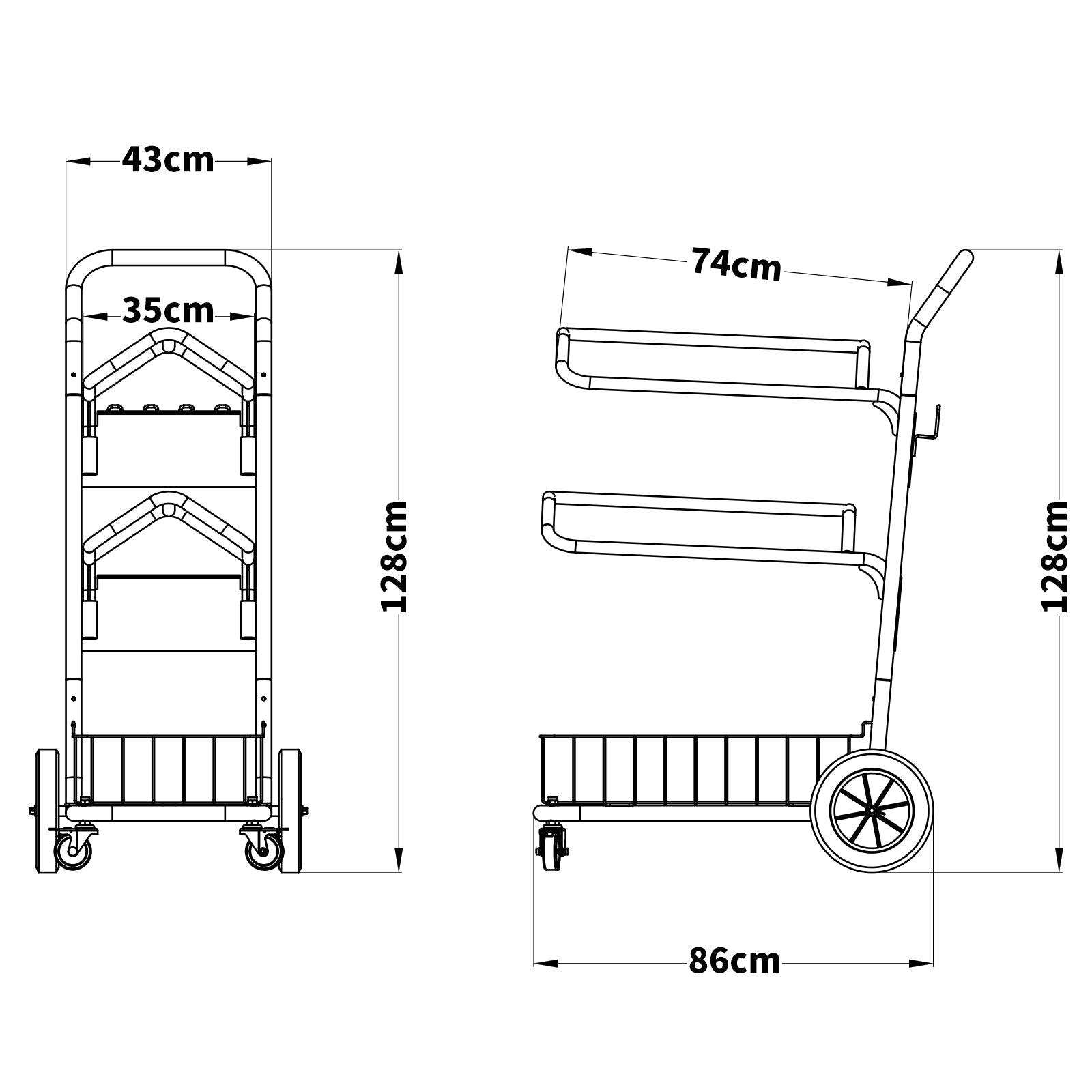 Samland Heavy Duty Two Tier Wheeled Saddle Rack โ image 4