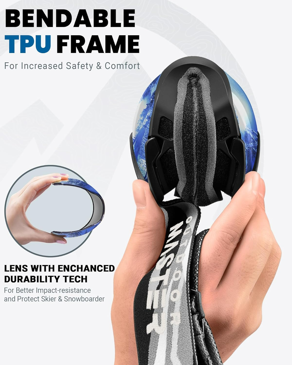OutdoorMaster Ski Goggles with Cover Snowboard Snow Goggles OTG Anti-Fog -100% UV Protection-OM-18 — image 6