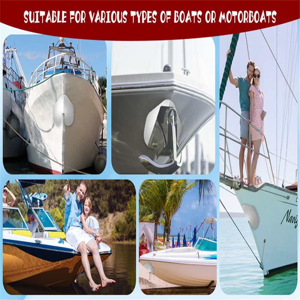 2 Pcs Bow Guard for Boats- Stainless Steel Boat Bow Protector Notched- Bow Keel Guard with Adhesive for Protection Boats Ships from Wear and Scratches โ image 4