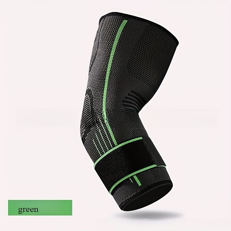 Elbow Guard Protective Fitness Arm Bandage, Compression Basketball Arm Sleeve for Men, Badminton and Tennis Arm Support for Women XL Green