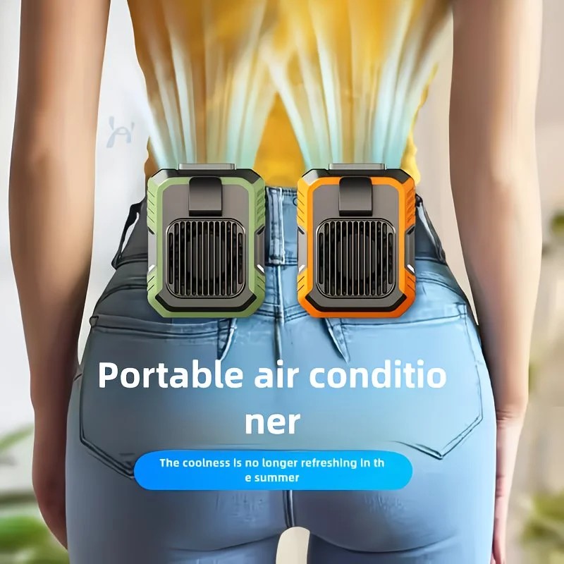 Wall-mounted USB rechargeable dual-purpose fan, integrating rapid cooling, dehumidification, and lighting functions. Features three-speed wind adjustment, can — image 2