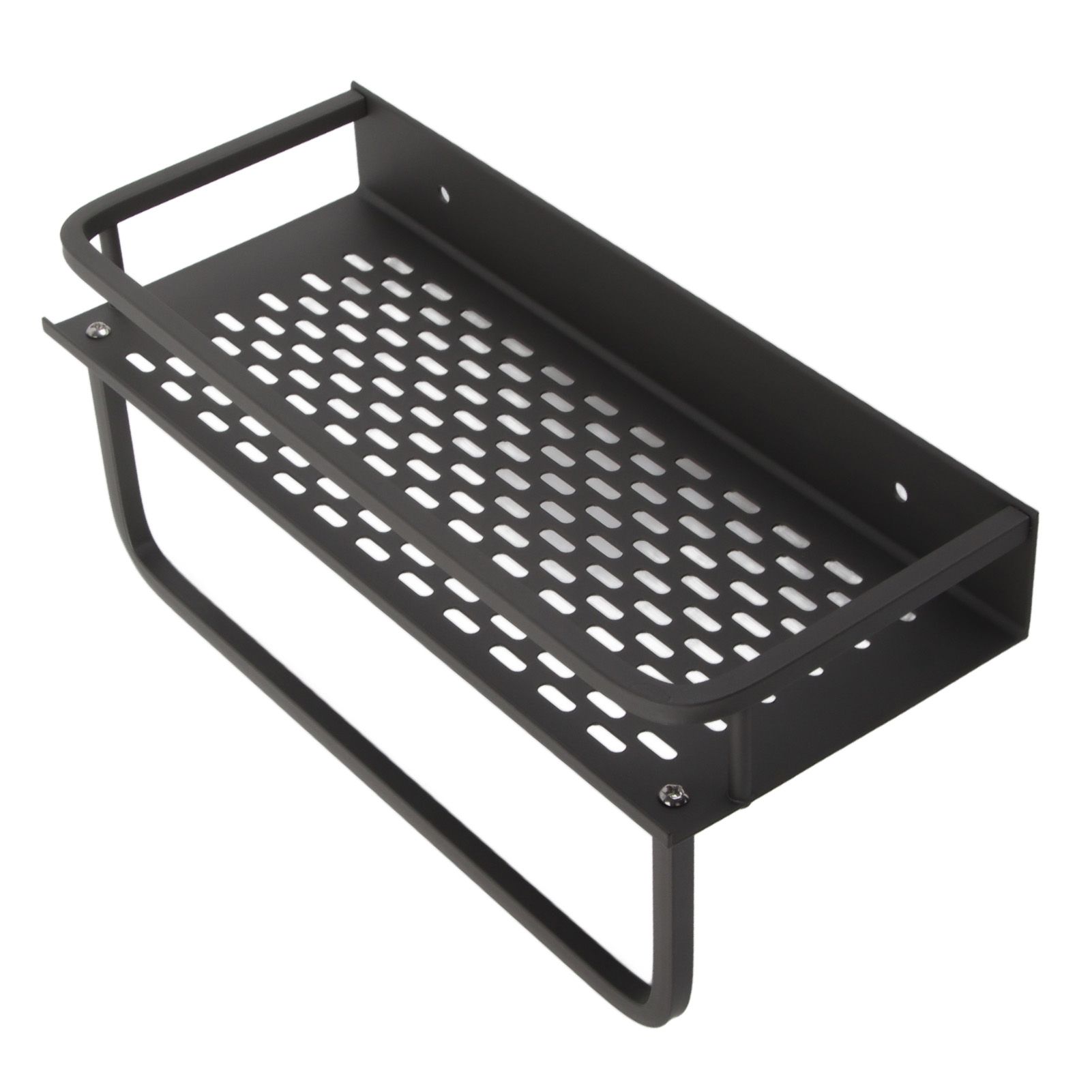 Shower Caddy Grey Shower Organizer Shelf Easy Install Aluminium Alloy Large Capacity Shower Accessory for Bathroom Home 30cm / 11.8in โ image 3