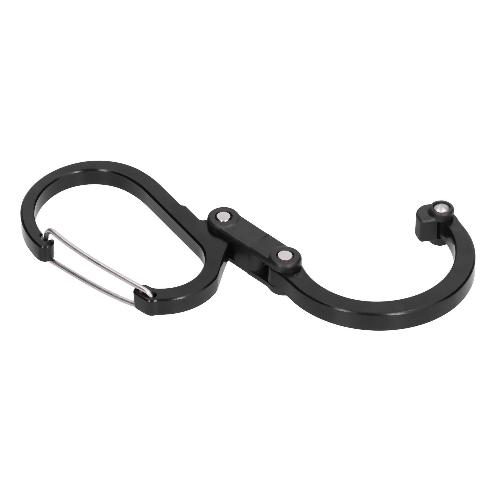 Climbing Carabiner D Type Carabiner Hook Aluminium Alloy Hanging Carabiner Clip for OutdoorBlack — image 6