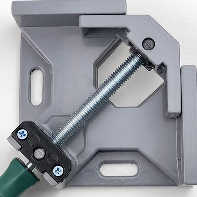 Aluminum Single Handle 90 Degree Right Angle Clamp Woodworking Frame Clip Right Angle Folder Tool — image 3