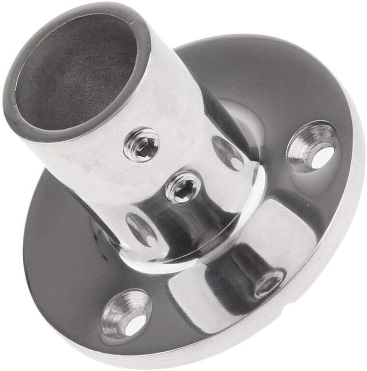 7/8''(22mm) 90 Degree Heavy Dudy 316 Stainless Steel Marine Tube Boat Hand Rail Round Base Bimini Top Fitting Hardware — image 5