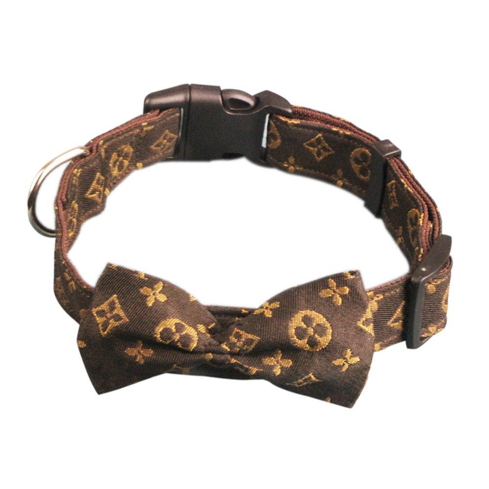 Hapi Dog Collar with Bow and Leash for Small Dogs Presbyopia collar + bow S (neck circumference 22~32cm)