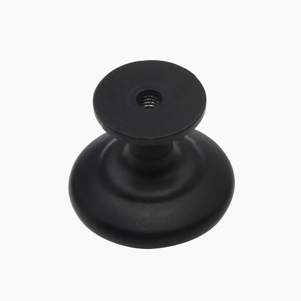 2pcs,Black Cabinet Knobs, Round Dresser Knobs Kitchen Drawer Knobs, Single Hole Cupboard Door Knobs Dresser Drawer Pulls Handles