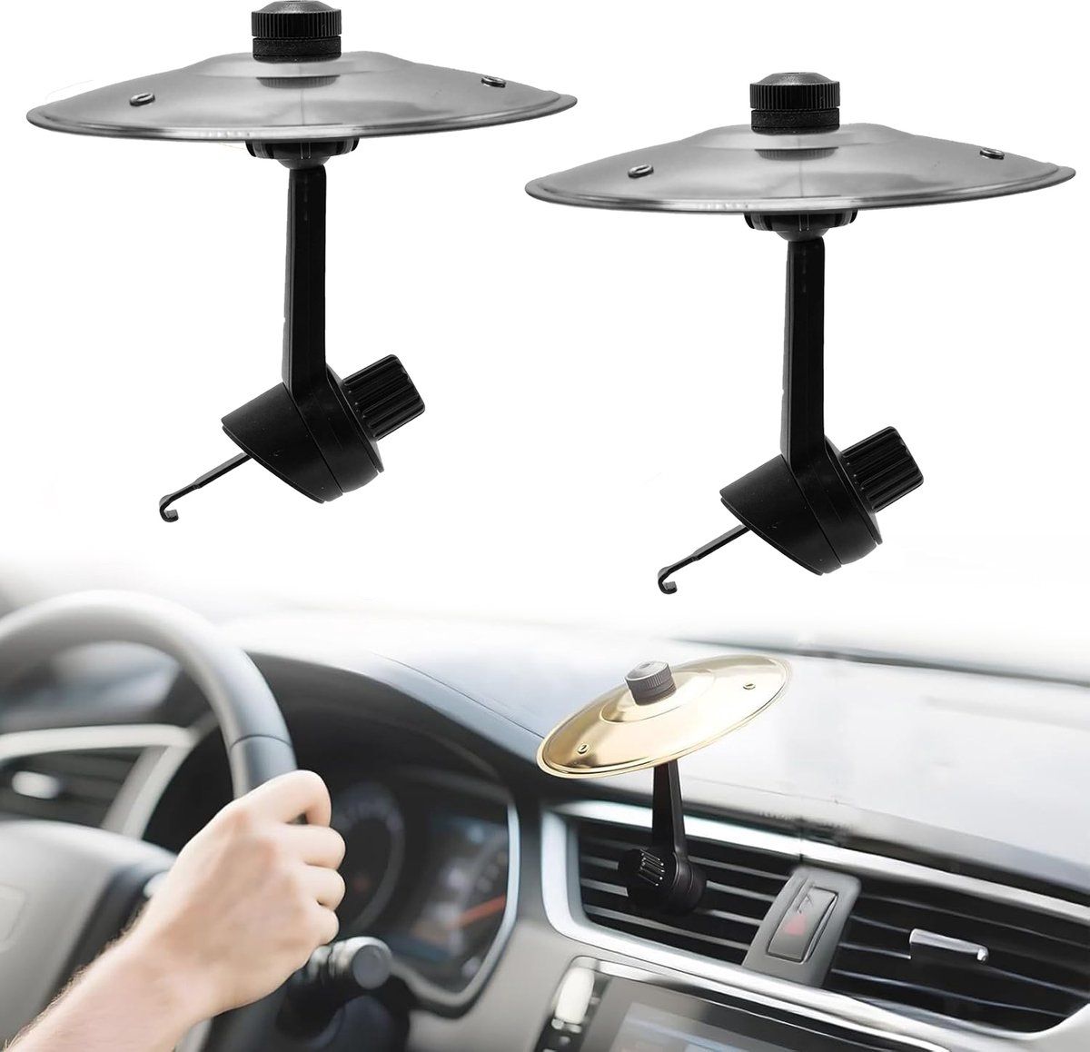 Anti - crash cymbals for cars 2 pieces Car cymbal air vents for vent for drum for Replacement Part, Easy to Use