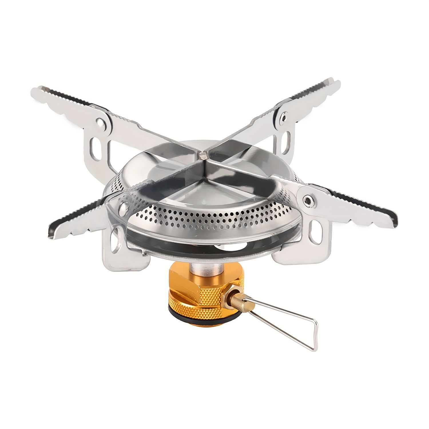 Portable Lightweight Camping Stove for Isobutane Fuel, Mini Outdoor Gas Stove for Backpacking Hiking BBQ Picnic Cooking, Compact Camping Burner
