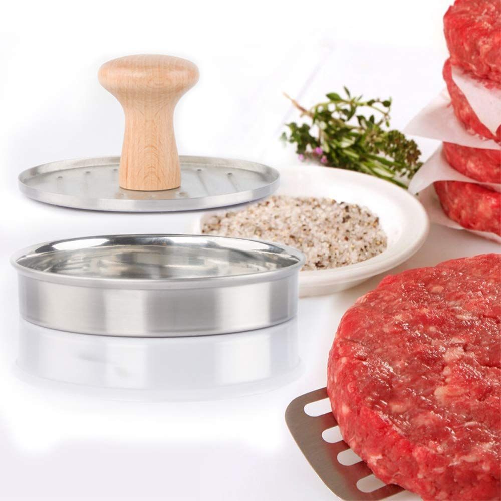 5.24" Burger Press Stuffed Hamburger Patty Maker Mold Stainless Steel Non-Stick Meat Presser Essential Grilling Accessories โ image 2