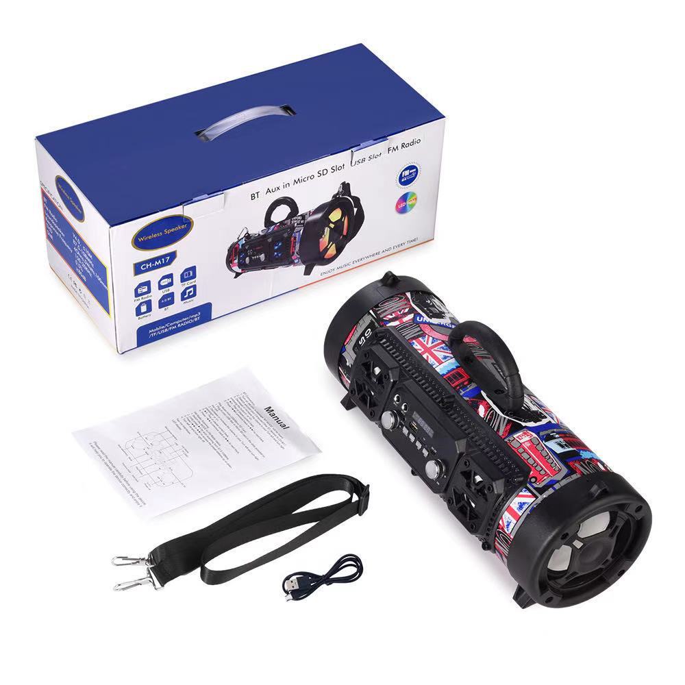 Portable Wireless Speaker - FM Radio, USB/TF Playback, AUX Input, Microphone Support & 2000mAh Battery(Camouflage) — image 3