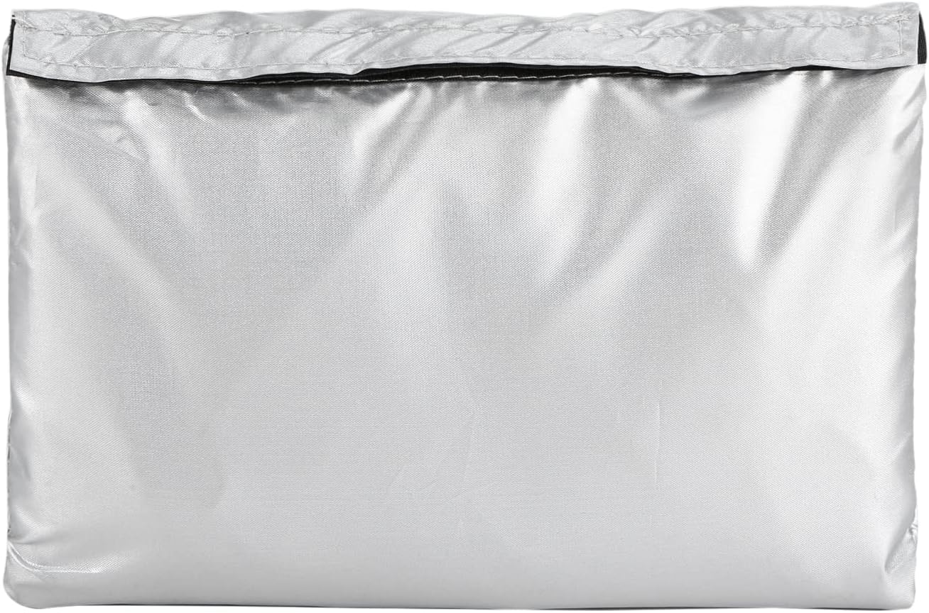 Silver-Coated 190T Polyester Cover for 20/24/26/29 Inch Bikes - Black/Black&Silver, S/M/L/XL Sizes, Weatherproof with Quick-Release Buckle & Lock Hole — image 2
